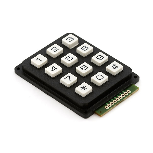 Teclado matricial 4x3 plástico duro