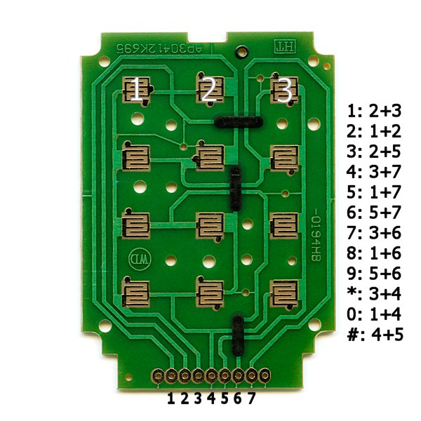 Teclado matricial 4x3 plástico duro - Imagen 3